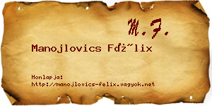 Manojlovics Félix névjegykártya